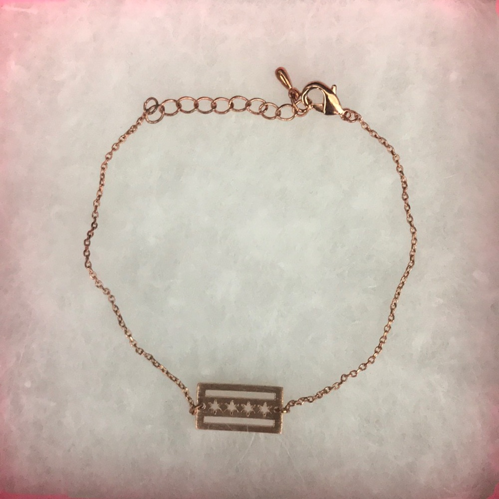 NWT Chicago Flag Bracelet